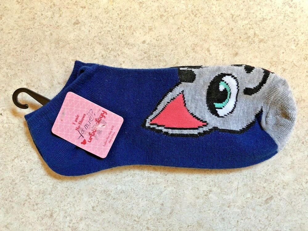 No Show Ladies Socks New Urbanology Size 4-10 Grey Cat Face Feline Animal Blue